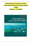 Solution Manual For Financial Accounting, 8th Canadian Edition 2024, by Libby, Hodge, Verified Chapters 1 - 13, Complete Newest Version