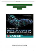 TEST BANK For Katzung's Basic and Clinical Pharmacology, 16th Edition By {Todd W. Vanderah, 2024,} Verified Chapters 1 - 66, Complete Newest Version