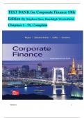 TEST BANK For Corporate Finance, 13th Edition By Stephen Ross, Randolph Westerfield, Verified Chapters 1 - 21, Complete Newest Version