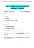 NATE Controls Exam Questions and Answers Graded A+