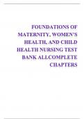   Foundations of Maternity, Women’s Health, and Ch