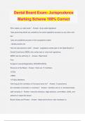 Dental Board Exam- Jurisprudence Marking Scheme 100% Correct