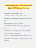 Iowa Dental Board Jurisprudence 2024 Exam 100% Correct Answers