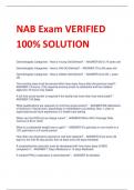 NAB Exam VERIFIED  100% SOLUTION