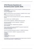 CPJE Review Questions & Answers(Latest Update 2024)   What are the prophylaxis doses of Lovenox (enoxaparin)? - ANSWER 30mg SQ q12H 