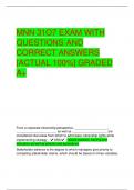 MNN 31O7 EXAM WITH  QUESTIONS AND  CORRECT ANSWERS  [ACTUAL 100%] GRADED  A+