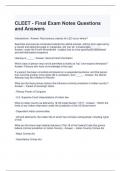 CLEET - Final Exam Notes Questions and Answers 2024 - Graded A