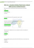 MLT 111 - Urinalysis & Body Fluids Exam 1 Solved 100% Correct/ Verified Answers