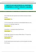 MSP EXAM | QUESTIONS & ANSWERS  (VERIFIED) | LATEST UPDATE | GRADED  A+  Only four Black Greek Letter organizations were founded on the campus of Howard  University. Correct Answer: False In 1979, the fraternity made a commitment to contribute $250,000 do