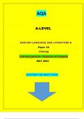 AQA A-LEVEL ENGLISH LANGUAGE AND LITERATURE B Paper 1A 7717/1A Literary genres: Aspects of tragedy| QUESTIONS & MARKING SCHEME MERGED||