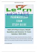 NUR 2474 Pharm Exam 2 NCLEX Questions and Answers/ A+ Score Solution/ 2024-2025. 