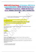 NRNP 6675 Final and Midterm Exams