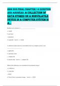 ISDS 505 Final Chapter 14 question and answers: A collection of data stored on a nonvolatile device in a computer system is a...