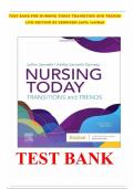 TEST BANK FOR NURSING TODAY: TRANSITION AND TRENDS 11TH EDITION BY ZERWEKH | ALL CHAPTERS 1-26 COVERED | COMPLETE LATEST GUIDE.