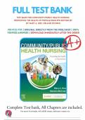 Test Bank For Community Public Health Nursing-Promoting the Health of Populations 8th Edition (McEwen, 2024) | All Chapters 1-34 | Complete Latest Guide.