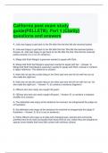 California post exam study guide(PELLETB). Part 1 (Clarity) questions and answers 2024