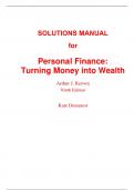 Solutions Manual With Test Bank For Personal Finance Turning Money Into Wealth 9th Edition By Arthur Keown (All Chapters, 100% Original Verified, A+ Grade)