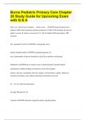 Burns Pediatric Primary Care Chapter 26 Study Guide for Upcoming Exam with Q & A