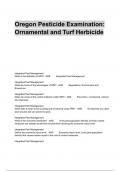 Oregon Pesticide Examination: Ornamental and Turf Herbicide