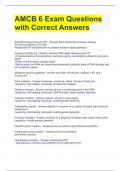 AMCB 6 Exam Questions  with Correct Answers