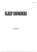 Sleep Disorders Summary