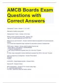 AMCB Boards Exam  Questions with  Correct Answers