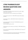 VTNE PHARMACOLOGY  REVIEW QUESTIONS AND  ANSWERS