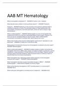 AAB MT Hematology What is hemoglobin composed of? - ANSWER 4 heme, 4 iron, 4 globins What disorder does a defect in heme synthesis lead to? - ANSWER Porphyria Porphyria - ANSWER Deficiency in the enzymes of the porphyrin pathway leads to  insufficient pro