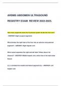 ARDMS ABDOMEN ULTRASOUND  REGISTRY EXAM REVIEW 2022-2023.