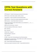 CPPA Test Questions with Correct Answers 