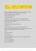 IFSTA 7 - Chapter 2 Communication Exam Questions And Answers 100% Solved 2024