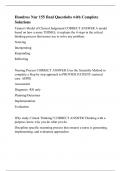 Hondros Nur 155 final Questions with Complete Solutions.