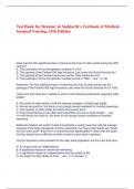 Test Bank for Brunner & Suddarth s Textbook of Medical-Surgical Nursing, 15th Edition by Hinkle, ISBN: 9781975161033 , All 68 Chapters Covered, Verified Latest Edition