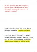 CS0-002 - CompTIA Cybersecurity Analyst+:  Network Scanning & Traffic AnalysisWhich  command is used in Kali Linux to start the  metasploit framework?