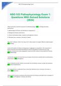 NSG 533 Advanced Pharmacology Test 1: Week 4: NSG 533 Pathophysiology Exam 1 Complete Questions & Answers All Solved {2024?2025}