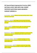 DCF Special Needs Appropriate Practices (SNP)  (ACTUAL) LATEST 2024 WITH 100+ EXPERT  CERTIFIED QUESTIONS QAND ANSWERS I  ALREADY GRADED A+ 