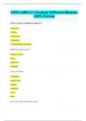 CIPS L4M2 2.1 Analyze Different Markets  100% Solved