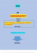 AQA AS GEOGRAPHY Paper 2 7036/2[Human geography] QUESTIONS & MARKING SCHEME MERGED|GRADED A+|