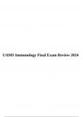 UAMS Immunology Final Exam Review 2024. 