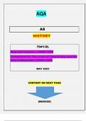 AQA AS  HISTORY 7041/2L [Italy and Fascism, c1900–1945 Component 2L The crisis of Liberal Italy and the Rise of Mussolini, c1900–1926]||QUESTIONS & MARKING SCHEME MERGED|| GRADED A+