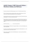 AAOS Chapter 2 EMT Eleventh Edition - Workforce Safety and Wellness Study Guide Practice Exam Solution.