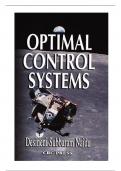 Solution Manual For Optimal Control Systems, 1st Edition By Subbaram Naidu