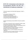 IHI TA 101: Introduction to the triple aim for populations, IHI PFC: 101, IHI L 101: Introduction to healthcare leadership Q&A