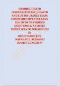 FLORIDA HEALTH INSURANCE EXAM l HEALTH AND LIFE INSURANCE EXAM