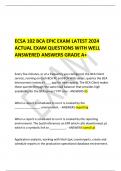  ECSA 102 BCA EPIC EXAM LATEST 2024 ACTUAL EXAM QUESTIONS WITH WELL ANSWERED ANSWERS GRADE A+