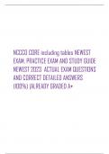 NCCCO CORE including tables NEWEST  EXAM, PRACTICE EXAM AND STUDY GUIDE NEWEST 2023  ACTUAL EXAM QUESTIONS  AND CORRECT DETAILED ANSWERS (100%) |ALREADY GRADED A+ 