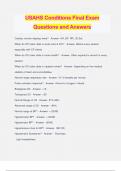 USAHS Conditions Final Exam Questions and Answers