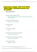  Rasmussen College : NUR 2755/ MDC4 FINAL EXAM  Multidimensional Care IV, LATEST. 