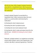 HESI RN Exit Exam 2023-Enalapril maleate (Vasotec) is prescribed for a hospitalized client. Which assessment does the nurse perform as a priority before administering the medication?