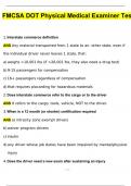 DOT Medical Examiner BUNDLED Questions and Answers 20242025 DOT from AANP Review Test  FMCSA DOT Physical Medical Examiner Test 